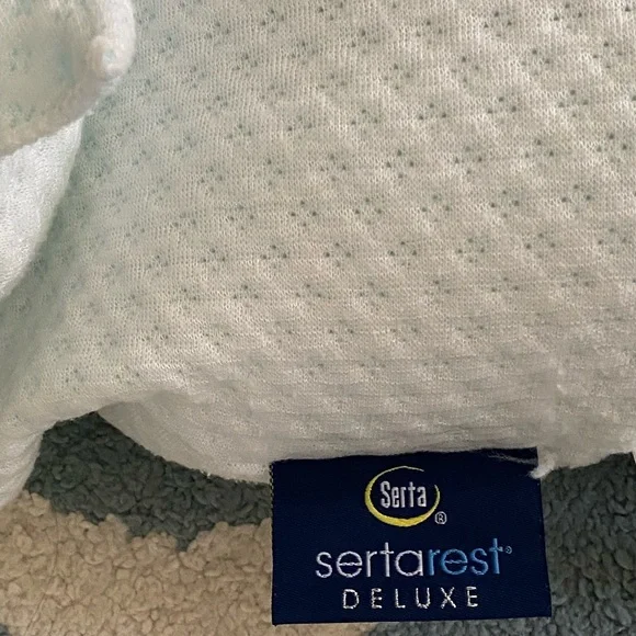Serta Rest TWO Deluxe Luxury White/Cream King Size Pillows 20”x 36” - Picture 6 of 9